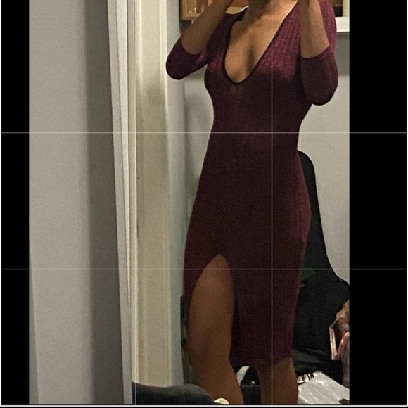 Burgendy  Dress - Picture 2 of 3
